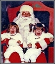 Santa and crying baby.